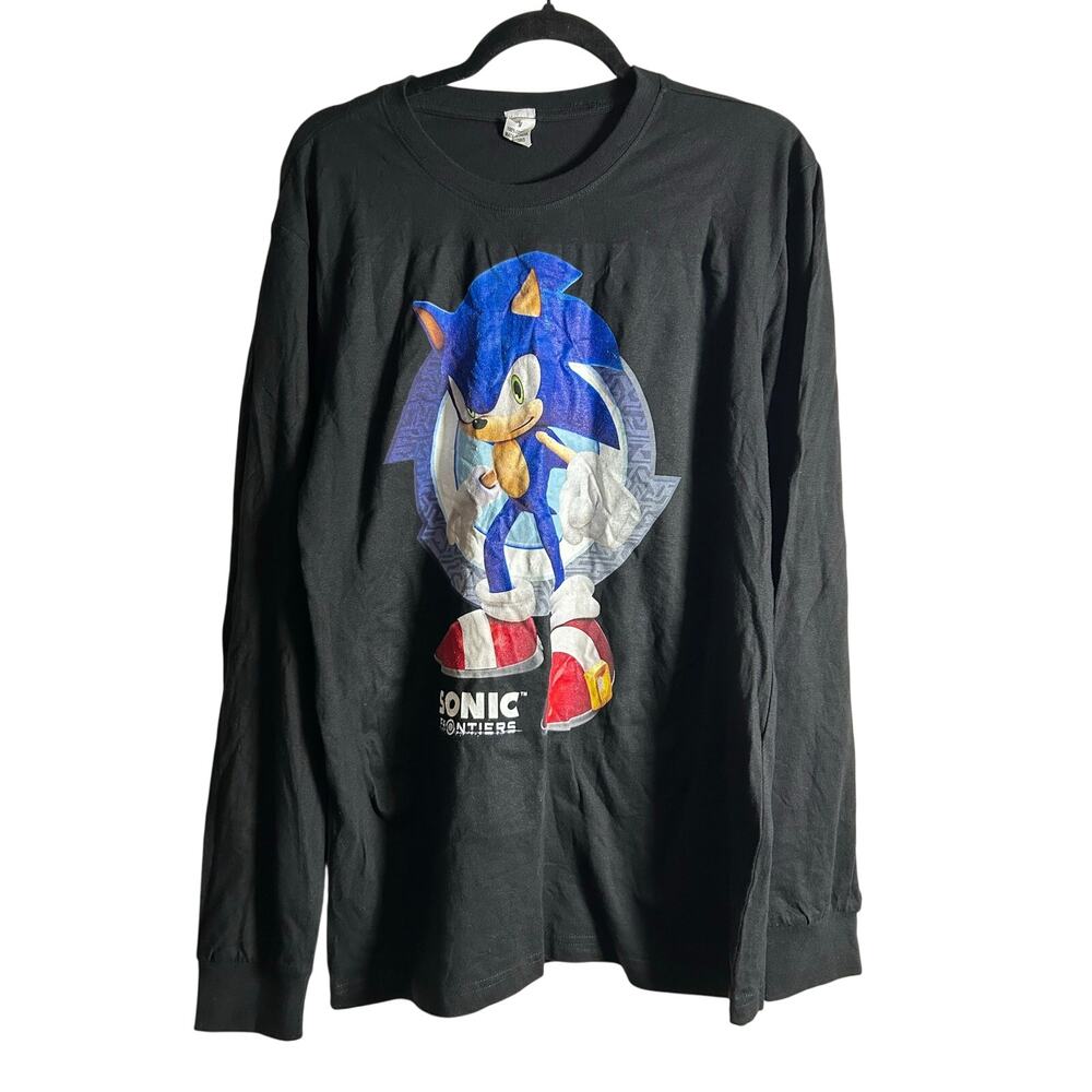 SONIC Graphic Tee NEW Black Long Sleeve Size M - Picture 2 of 5